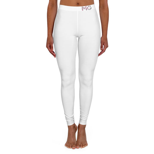 Women's (WHITE) Low Waisted Leggings