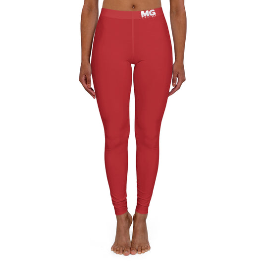 Women's (WINE) Low Waisted Leggings