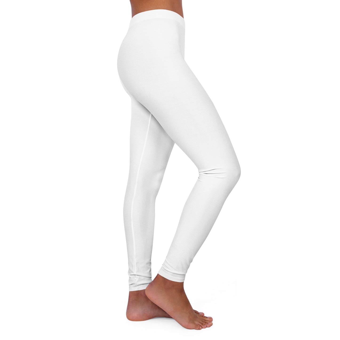 Women's (WHITE) Low Waisted Leggings