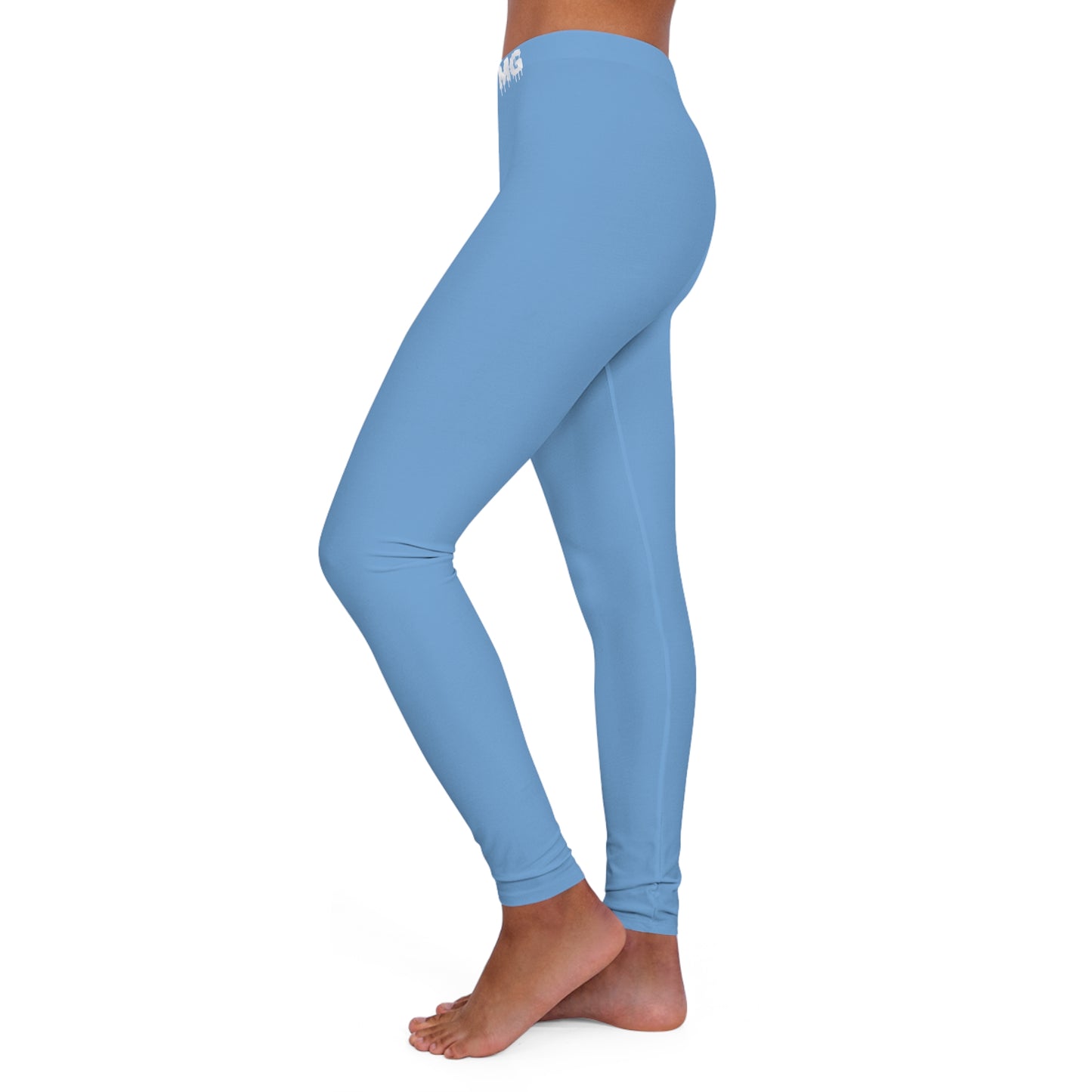 Women's (SKY BLUE) Low Waisted Leggings