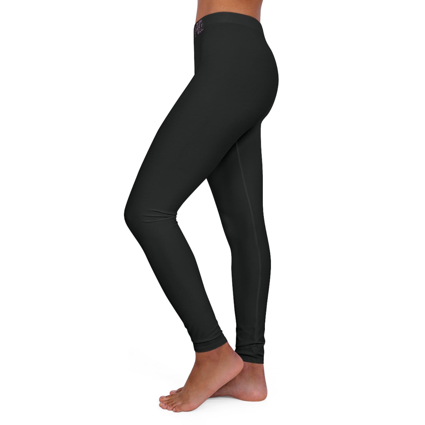 Women's (BLACK) Low Waisted Leggings