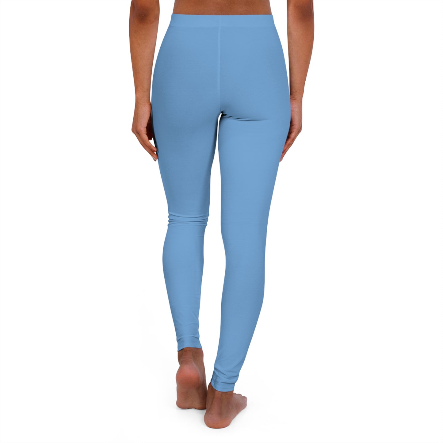 Women's (SKY BLUE) Low Waisted Leggings