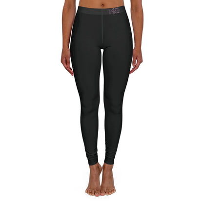 Women's (BLACK) Low Waisted Leggings