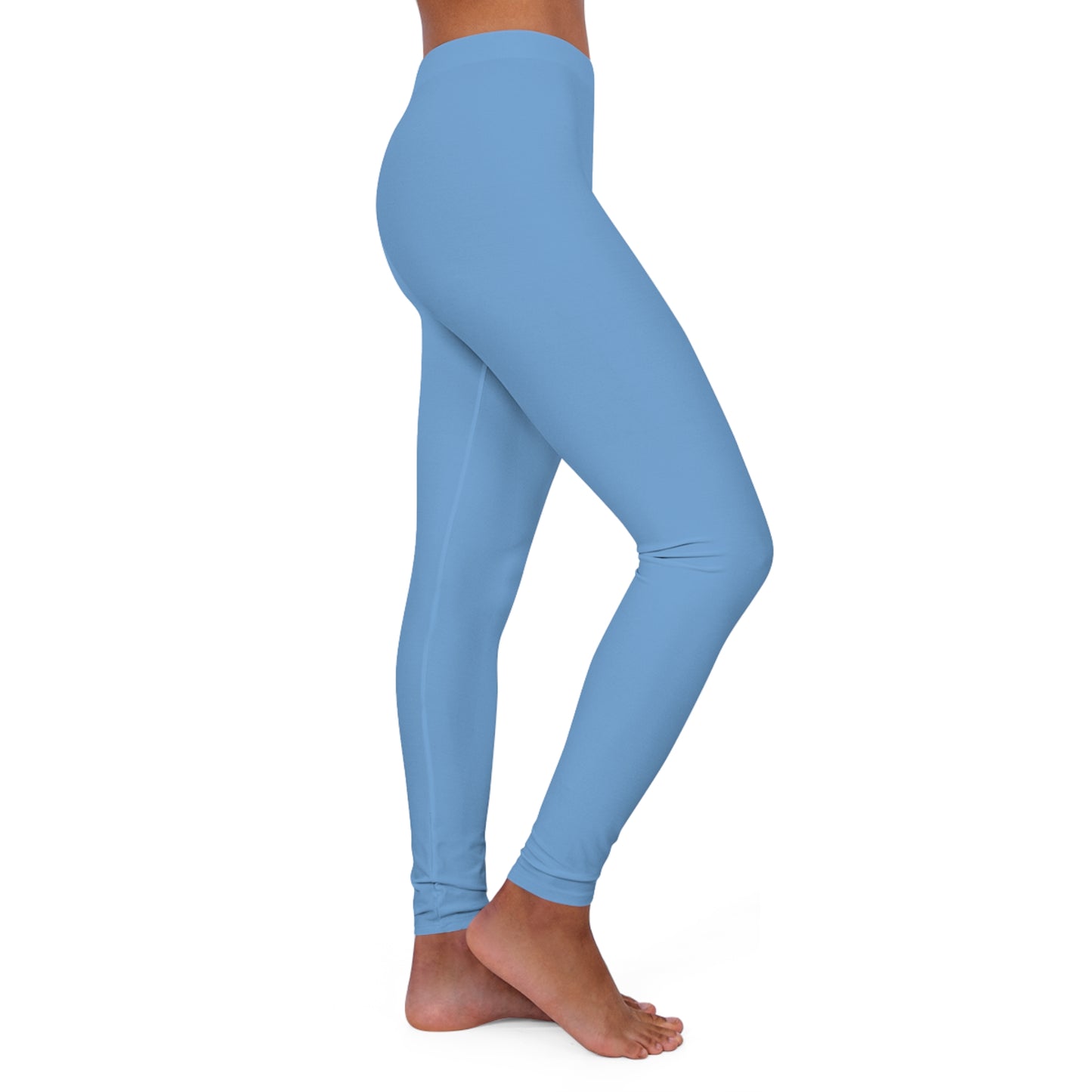 Women's (SKY BLUE) Low Waisted Leggings