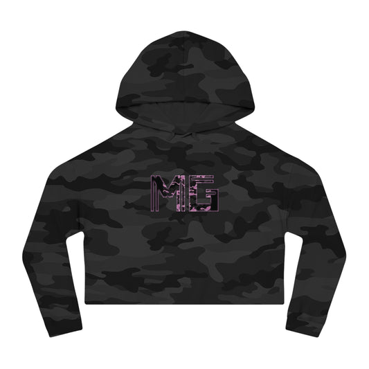 Women's (BP Camo) Neva Stop Trying Crop Hoodie