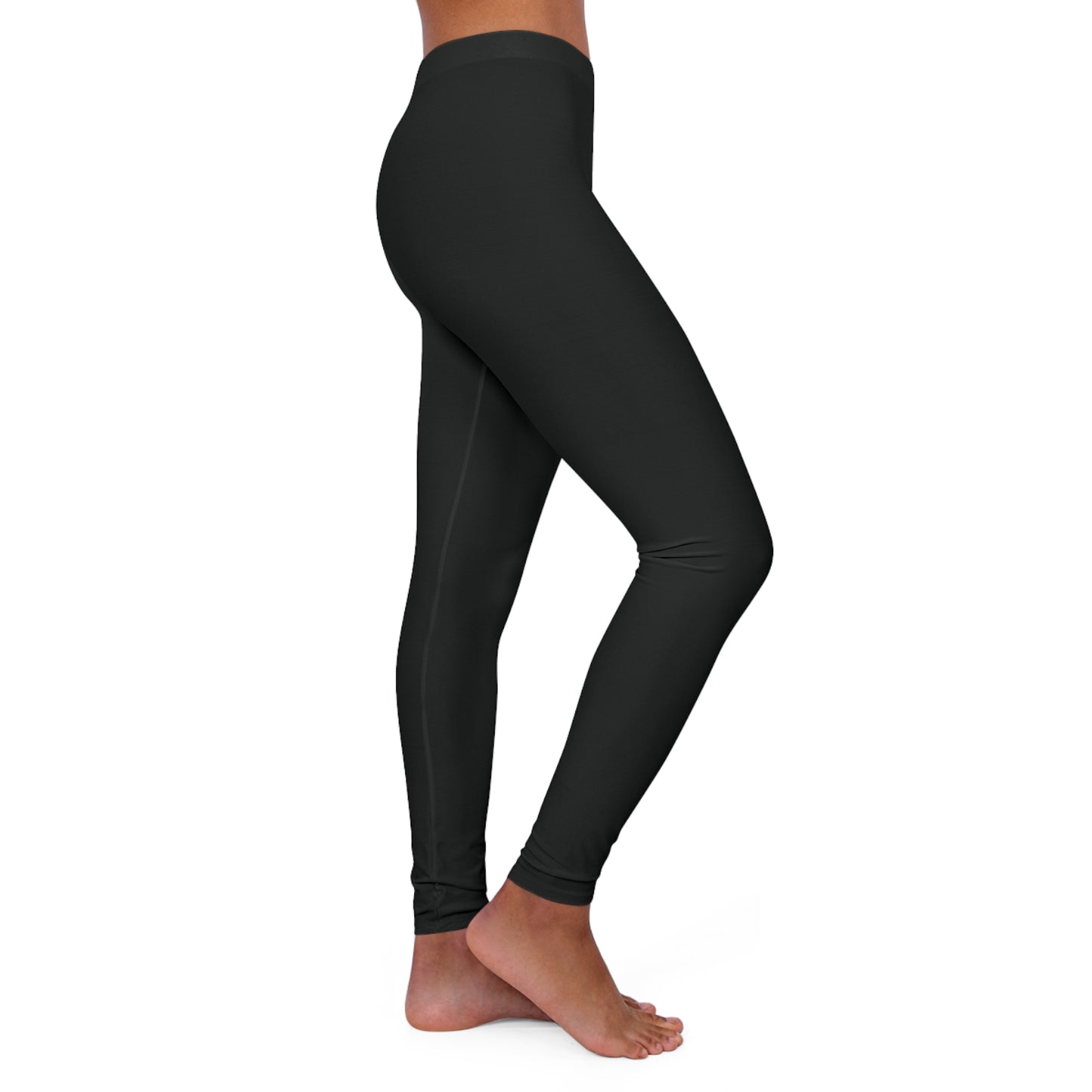 Women's (BLACK) Low Waisted Leggings