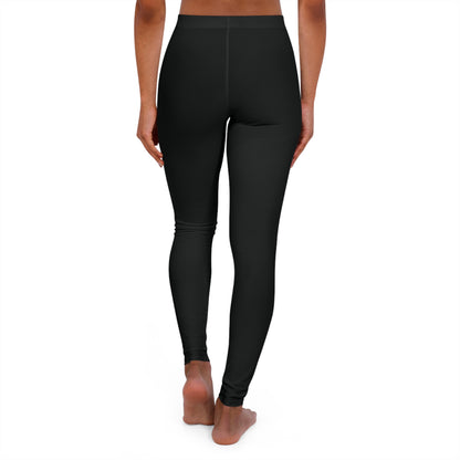 Women's (BLACK) Low Waisted Leggings